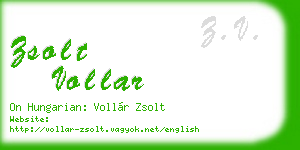 zsolt vollar business card